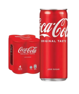 Coca Cola original (less sugar) 320ml (Pack of 4)
