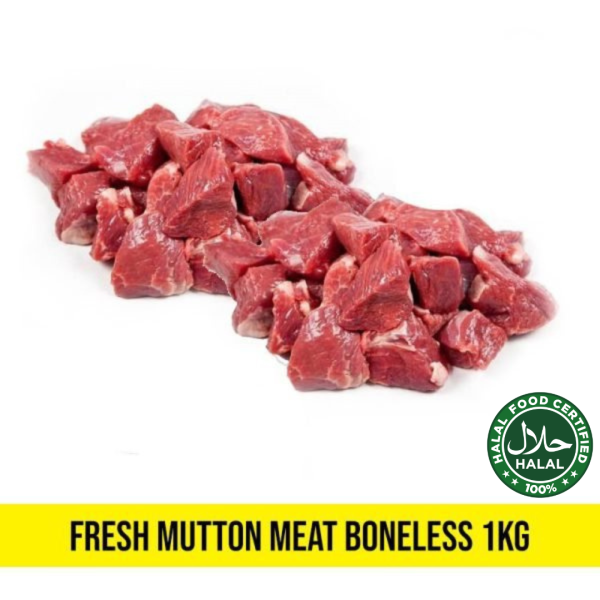 Fresh Mutton Meat Boneless 1kg