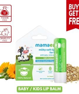 Mamaearth 100% Natural Milky Soft Lip Balm For Babies 4g (Buy 1 Get 1 Free)
