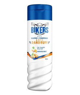 Bikers 2 in 1 (Shampoo + Conditioner) Anti Dandruff Ginger and Mint 180ml