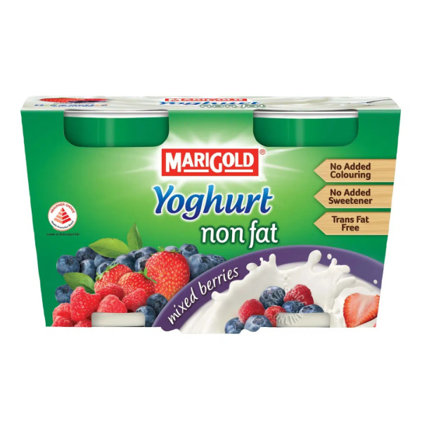 Marigold Yoghurt Non Fat Mixed Berries 130g in Singapore at Kiasumart