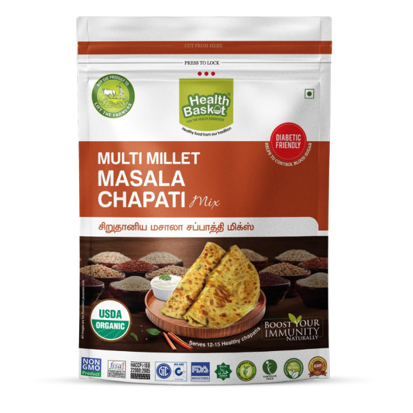Health Basket Multi Millet Masala Chapathi Mix 500g