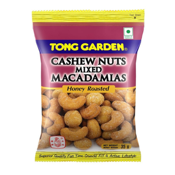 Tong Garden Cashewnuts Mixed Macadamias Honey Roasted 33g