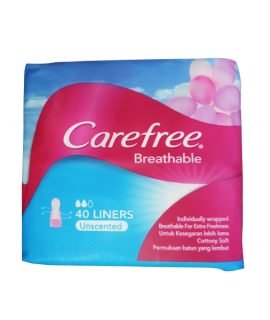 Carefree Breathable Unscented Panty Liners 40s