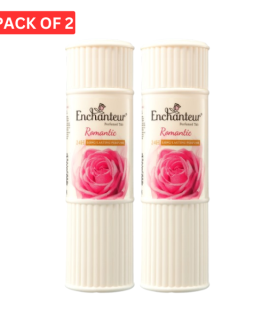 Enchanteur Perfumed Talc (Romantic) 125g x 50g (Pack of 2)